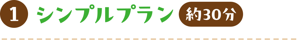 1 シンプルプラン 約30分